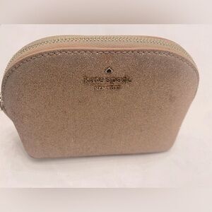 KATE SPADE Joeley Glitter SMALL DOME BAG with zipper in Champagne!